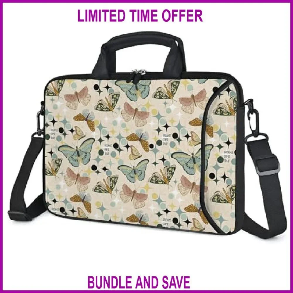 Neoprene Laptop Messenger Bag with Shoulder Strap 14-15.6 Inch